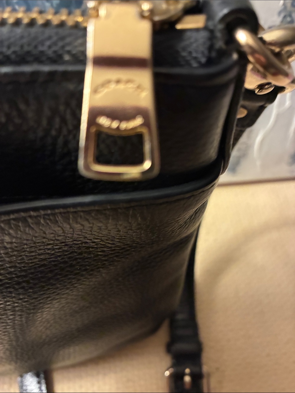 Genuine Coach Black jes slim Leather  Embossed Coach Crossbody Bag 2020 - Picture 7 of 10